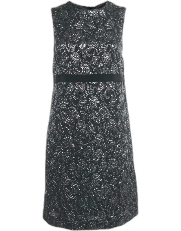 Jacquard Sleeveless Mini Dress