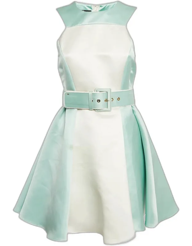 Satin Flared Mini Dress