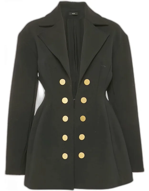 Gabardine Button Detail Coat