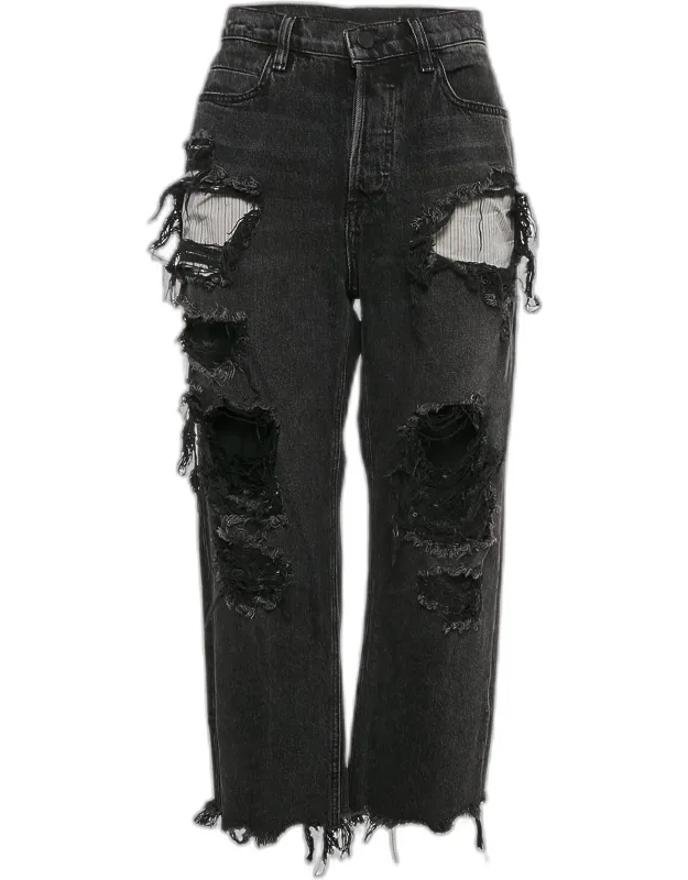 Distressed Denim Rival Jeans