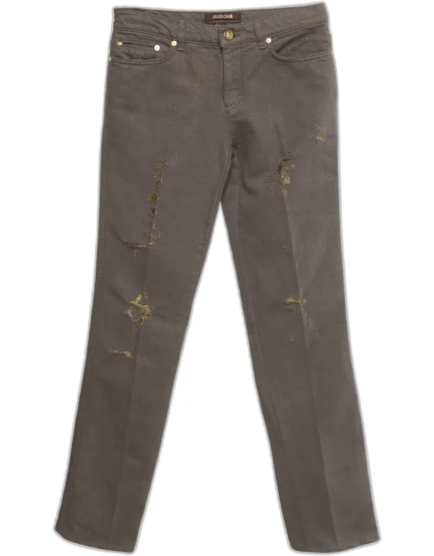 Distressed Straight Leg Jeans