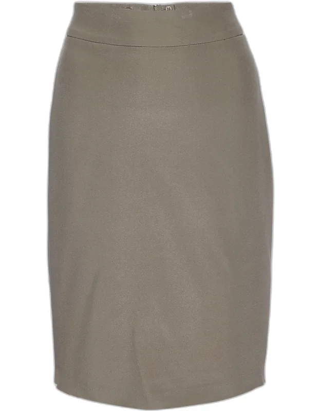Silk Crepe Pencil Skirt