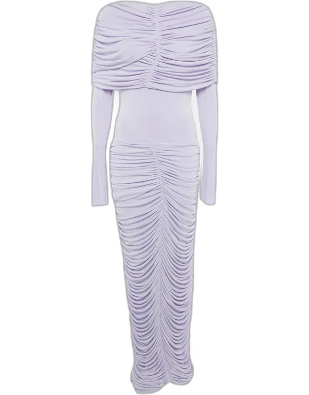 Jersey Knit Ruched Serafina Maxi Dress