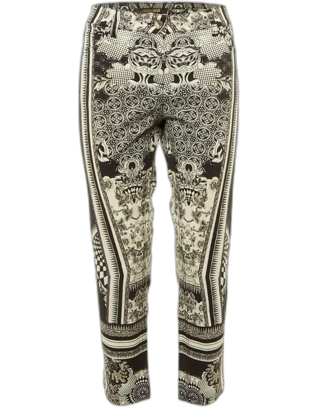 Floral Print Cropped Jeans