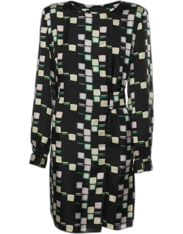 Printed Crepe Mini Dress