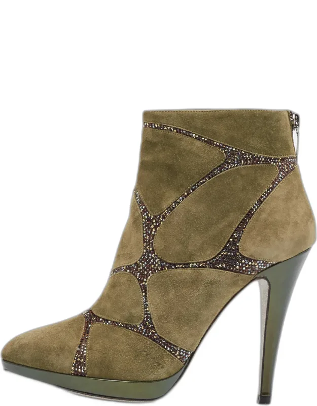 Suede Ankle Length Boots