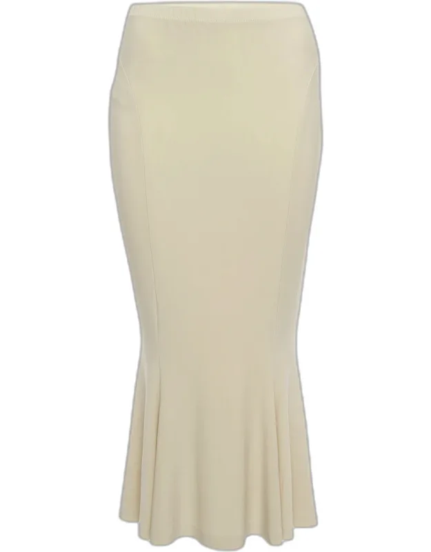 Stretch Knit Fishtail Midcalf Skirt