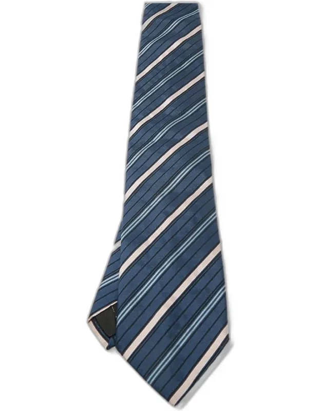 Diagonal Striped Silk Tie