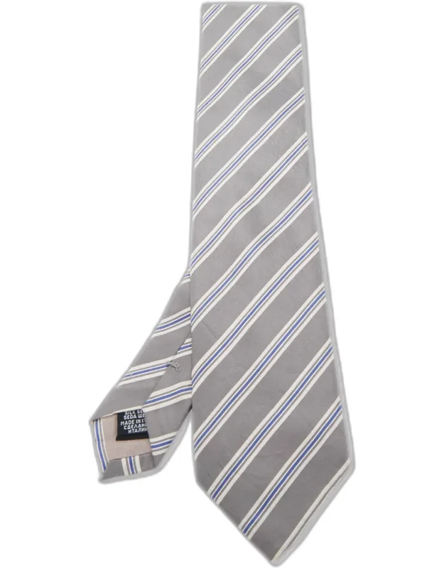Diagonal Striped Silk Tie