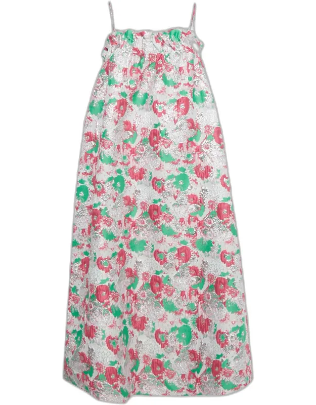 Multicolor Lurex Jacquard Midi Dress