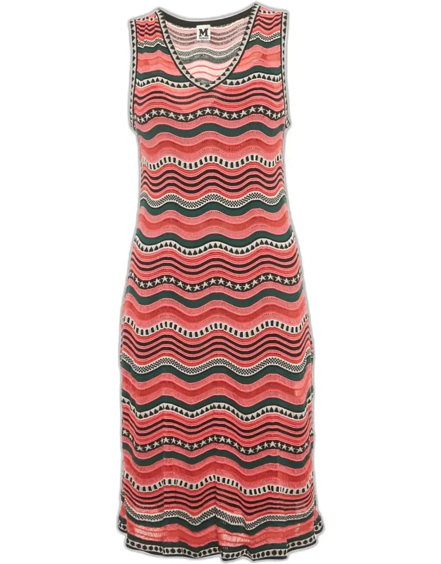Multicolour Striped Stretch Knit Mini Dress