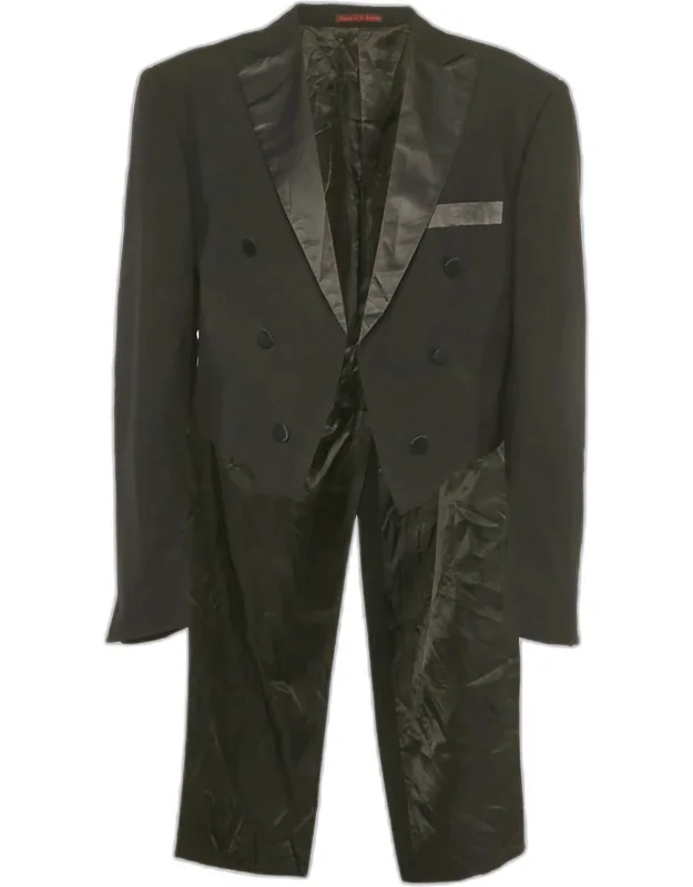 House Of St. Crepe Tailcoat Jacket With Sharp Lapels And Elongated Back
