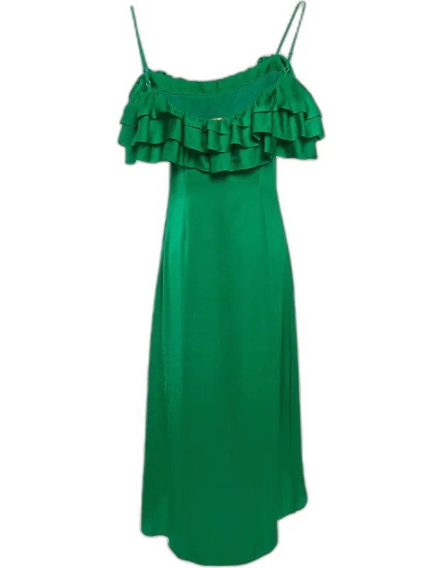 Ruffled Rovanta Midi Dress With Chic Silhouette