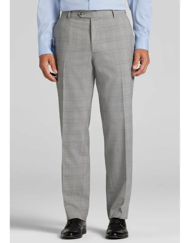 Traveler Coolmotion Tailored Fit Plaid Suit Pants