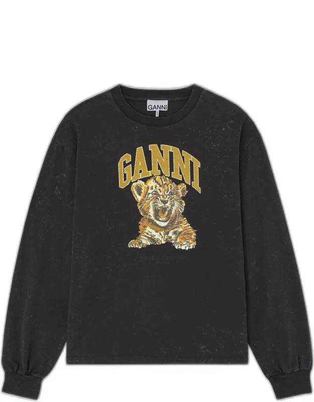 Mixed Long-sleeve T-shirt With Tiger