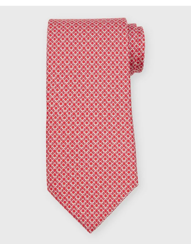 Interlocking Gancini Silk Tie