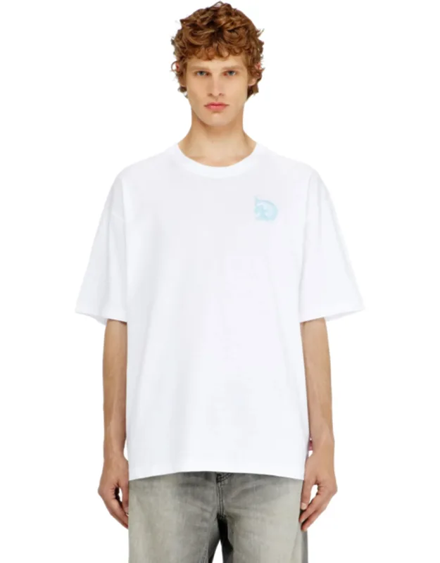 Jersey T-shirt With Flocked Print