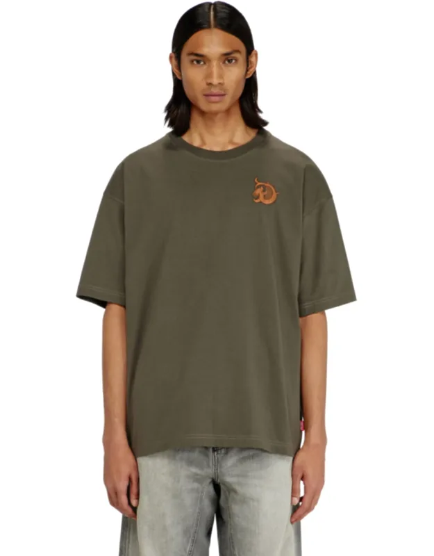 Jersey T-shirt With Flocked Print