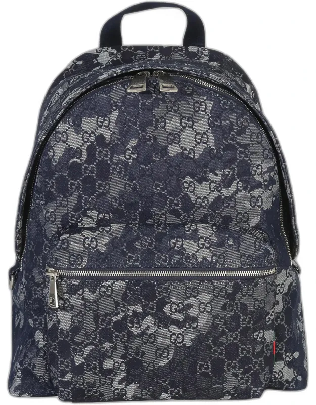 Jacquard Denim Monogram Backpack