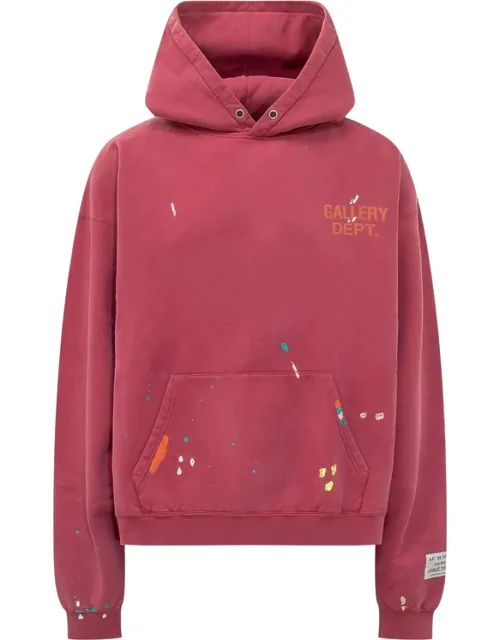 Paint-splatter Logo-print Hoodie