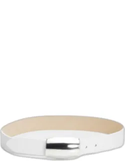 Croc-embossed Leather Belt