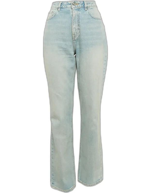 Light Blue Denim Straight Leg Jeans