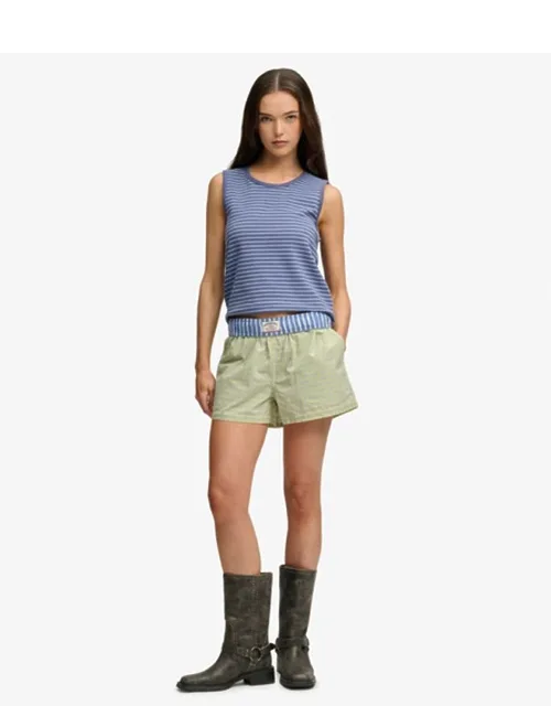 Mini Check Cotton Shorts