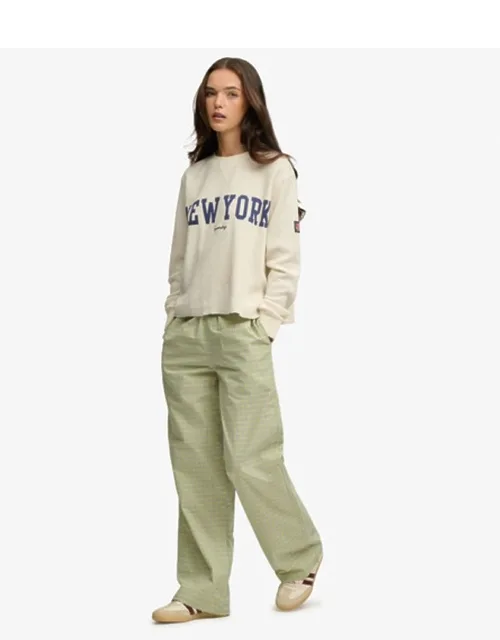 Mini Check Cotton Trousers