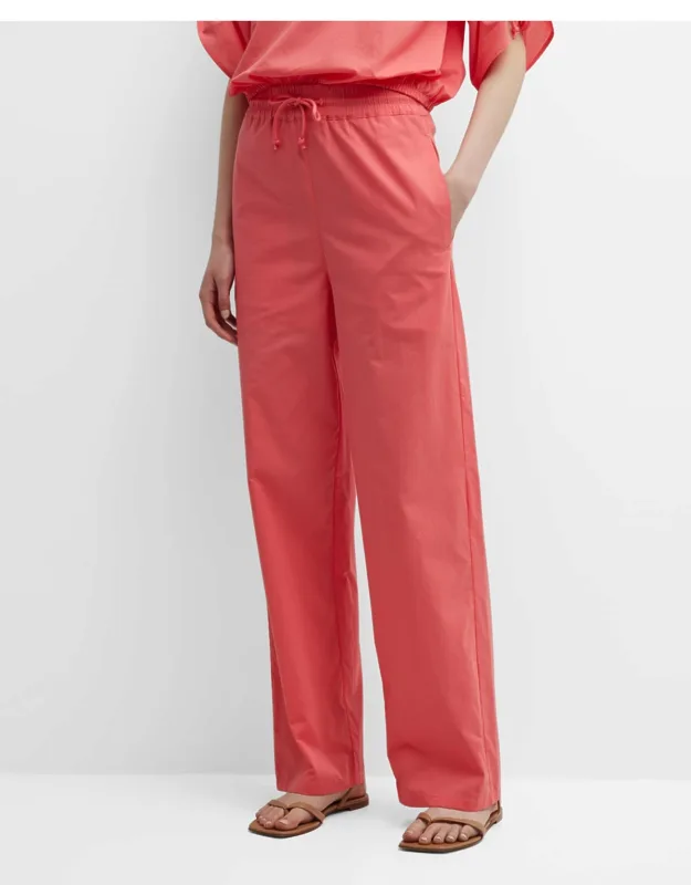 Cropped High-rise Cotton Modal Trousers