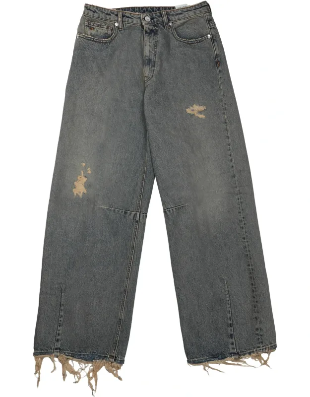 Jeans "ergonomic" Effetto "destroy"