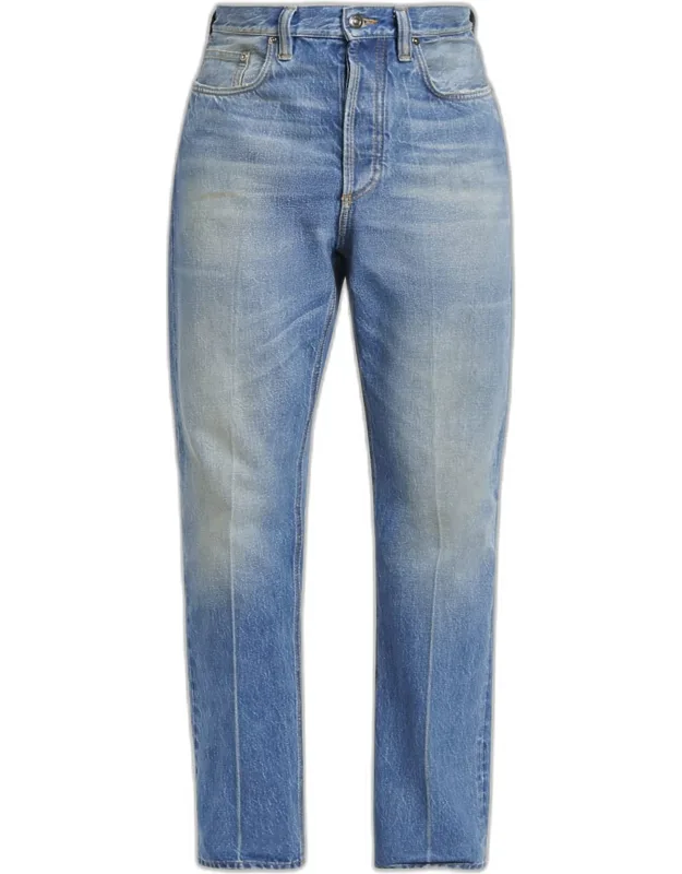 Straight-leg Denim Jeans