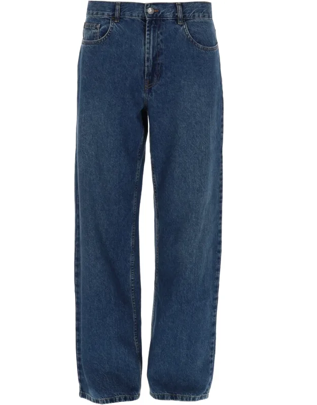 Jeans "curved Logo"