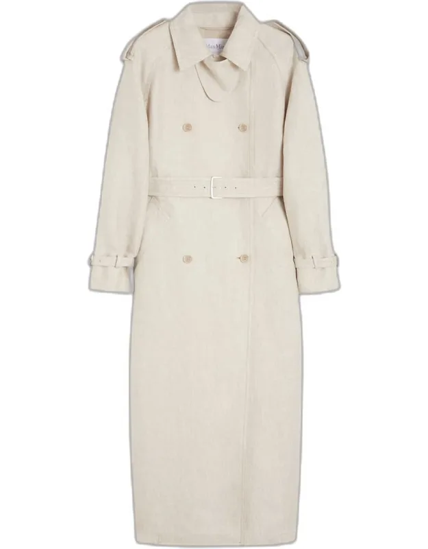Linen Drill Double-breasted Duster Coat