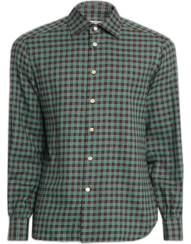 Cotton Plaid Classic Fit Sport Shirt