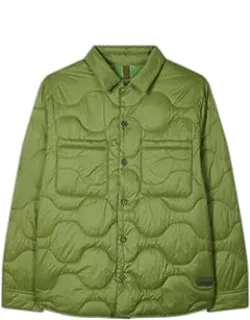 Packable Quilted Nylon Shirt Jacket