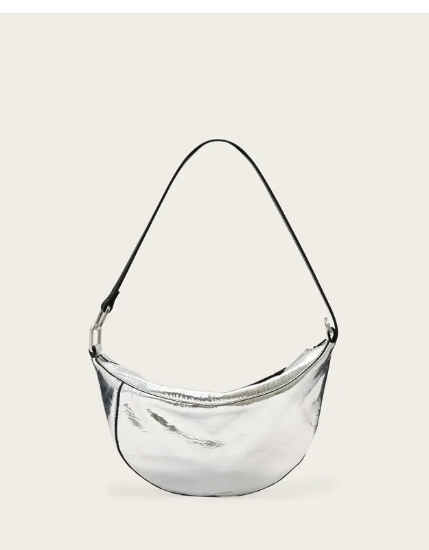 Luna Metallic Leather Shoulder Bag