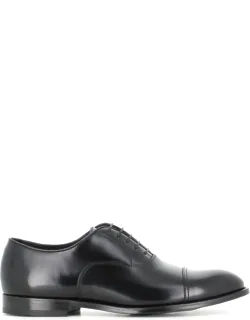 Leather Oxford Shoes High-shine Finish Flat Sole