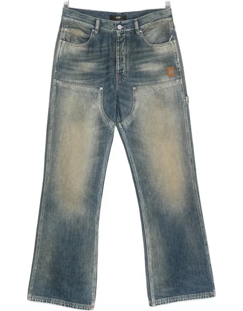 Faded Panelled Jeans