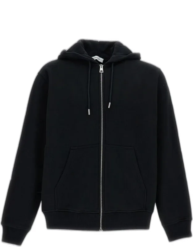 Zip Hoodie With Adjustable Hood And Kangaroo Pockets