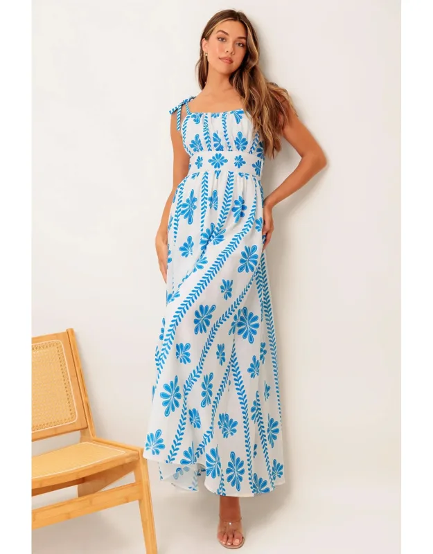 Floral Woven Maxi Dress