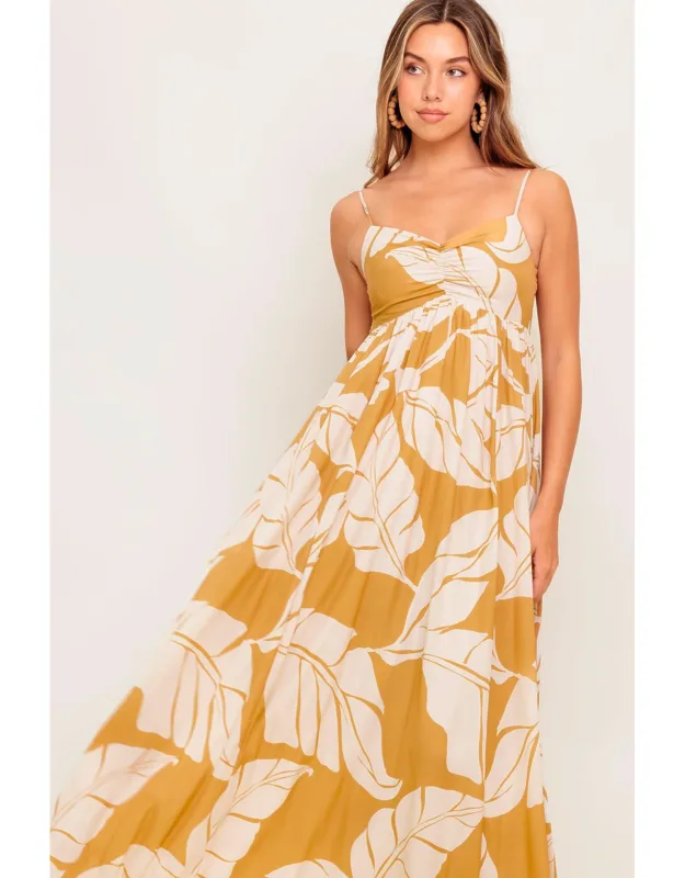 Heart Of Hydrangea Woven Maxi Dress