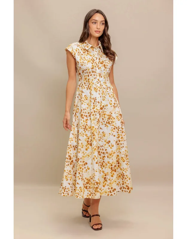 Buttercup Kiss Woven Midi Dress