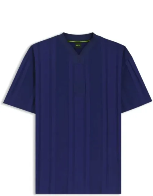 Textured-stripe T-shirt
