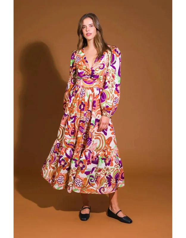 Blossom Beauty Woven Midi Dress