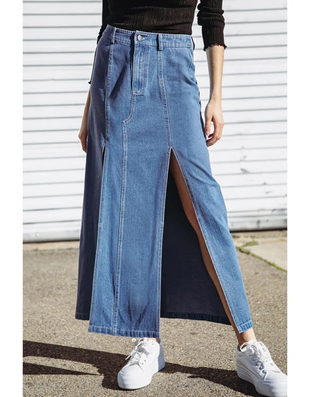 Sweet Talking Denim Midi Skirt