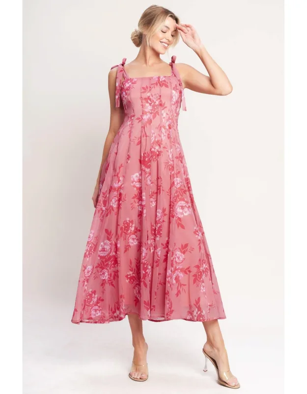 Romantic Canopy Woven Midi Dress