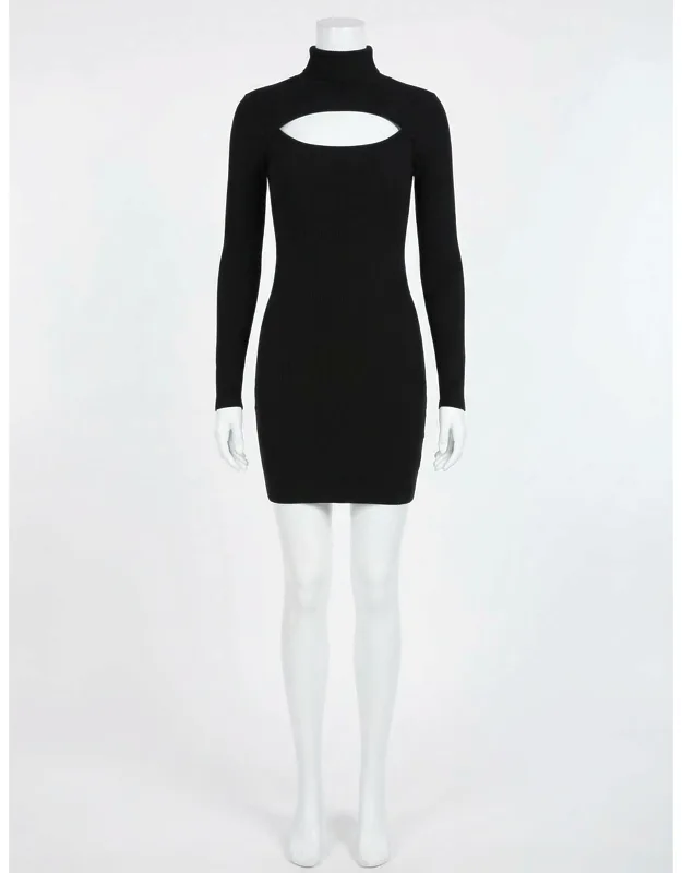 Pandora Rib Cut Out Mini Dress