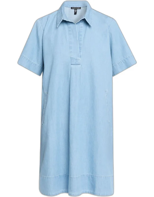Organic Cotton Denim Shift Dress