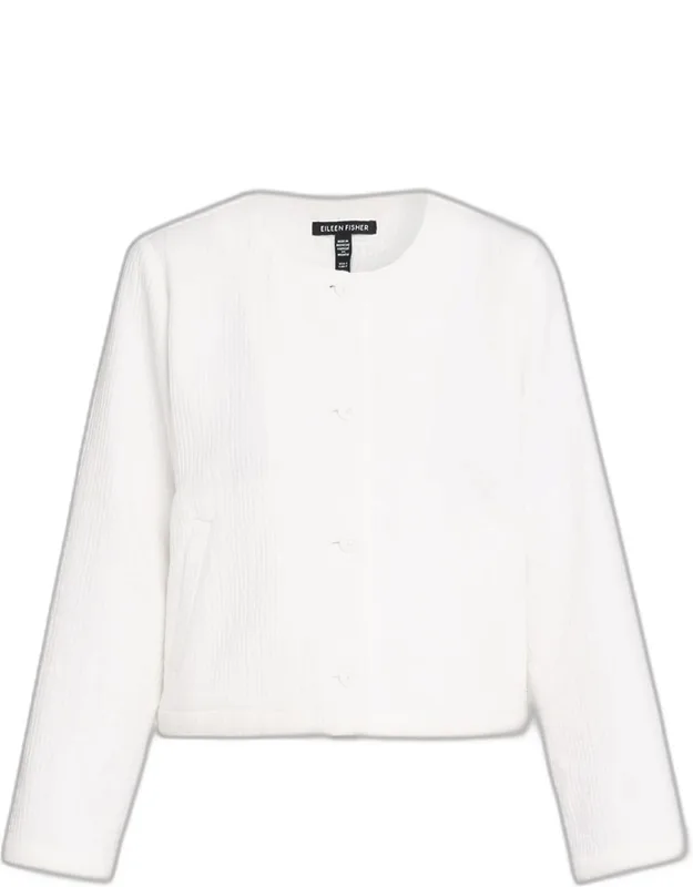 Quilted Organic Cotton Jacquard Jacket