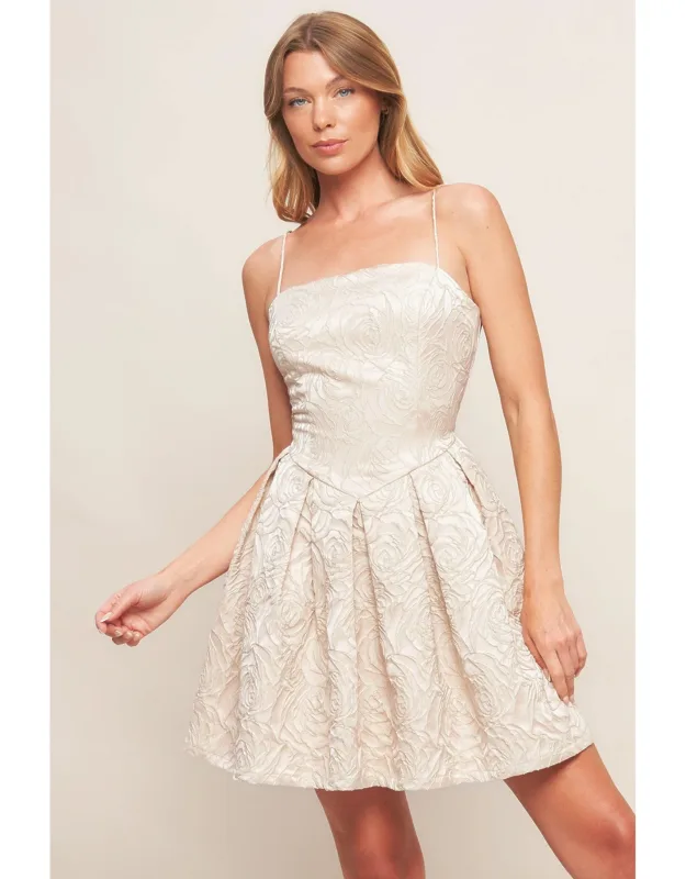 Romantic Garden Woven Mini Dress